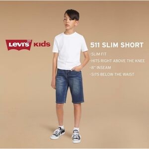 Levi's Kids 511 Slim Short Dark Blue Denim Shorts Size 6 Vacay School Summer